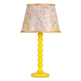 Spool Table Lamp Gloss Yellow Base Only